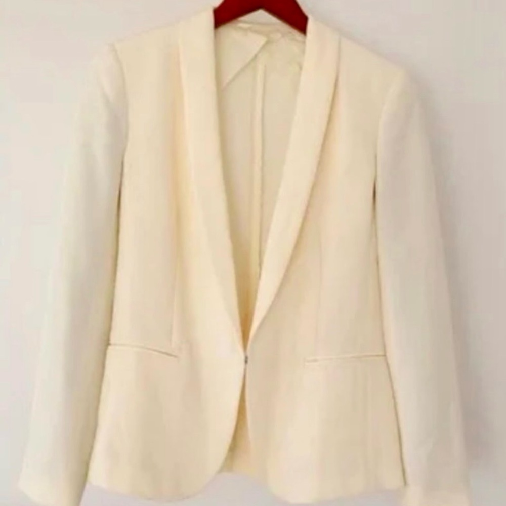 rag & bone Cream Tailored Notch Lapel Blazer Sz 2